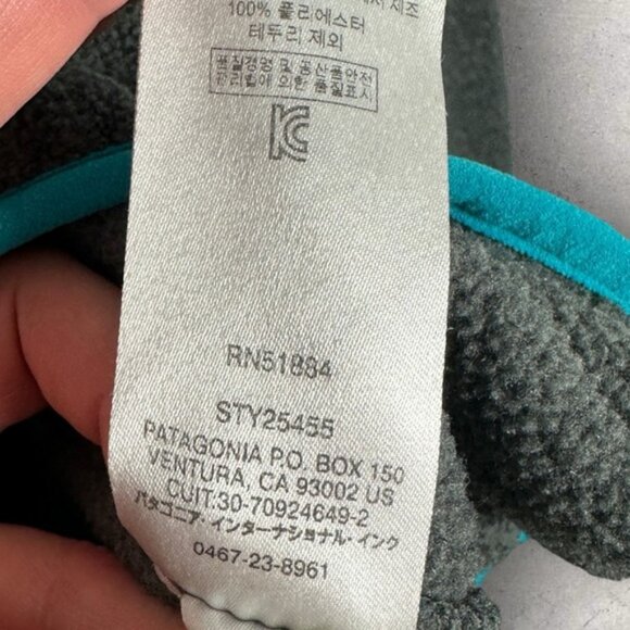 Patagonia T-Snap Synchilla Fleece Grey Blue Size XS Womens Hiking Sweater Top - Picture 10 of 14